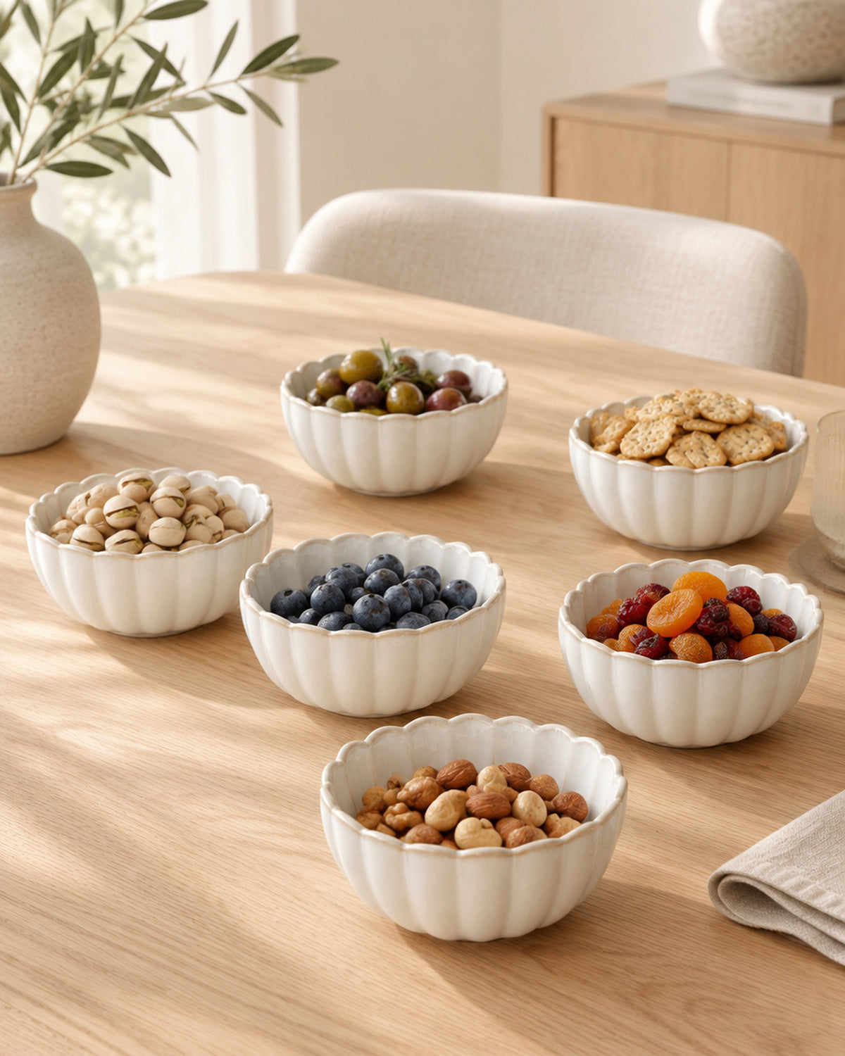 Bloomy Lotus Atıştırmalık Kaseleri | 6’lı Set | 11,5 cm