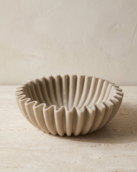 Floré – Decoratieve Schaal Beige