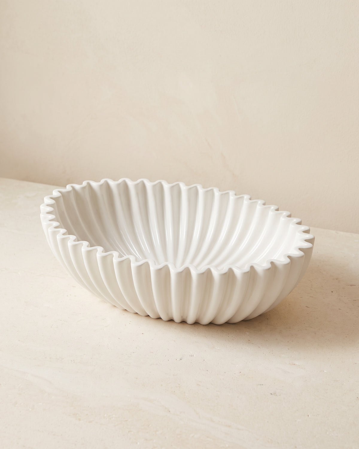Floré – Ovale Decoratieve Schaal Wit