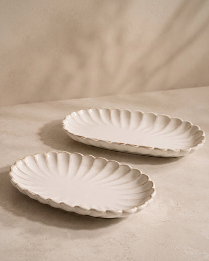 Bloomy Lotus Servierschale | 2 Stück | 23 x 12 cm