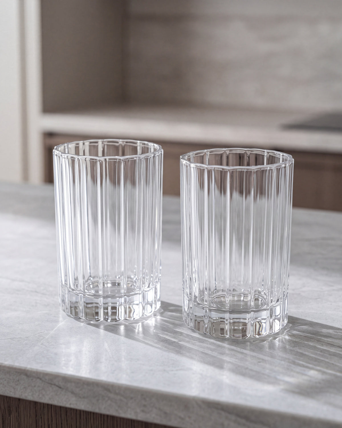 Luno Trinkglas im Blumendesign | 2 Stück | 300 ml