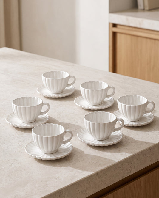 Bloomy 6 Kişilik 12 Parça Çay Fincan Takımı | 220 ml