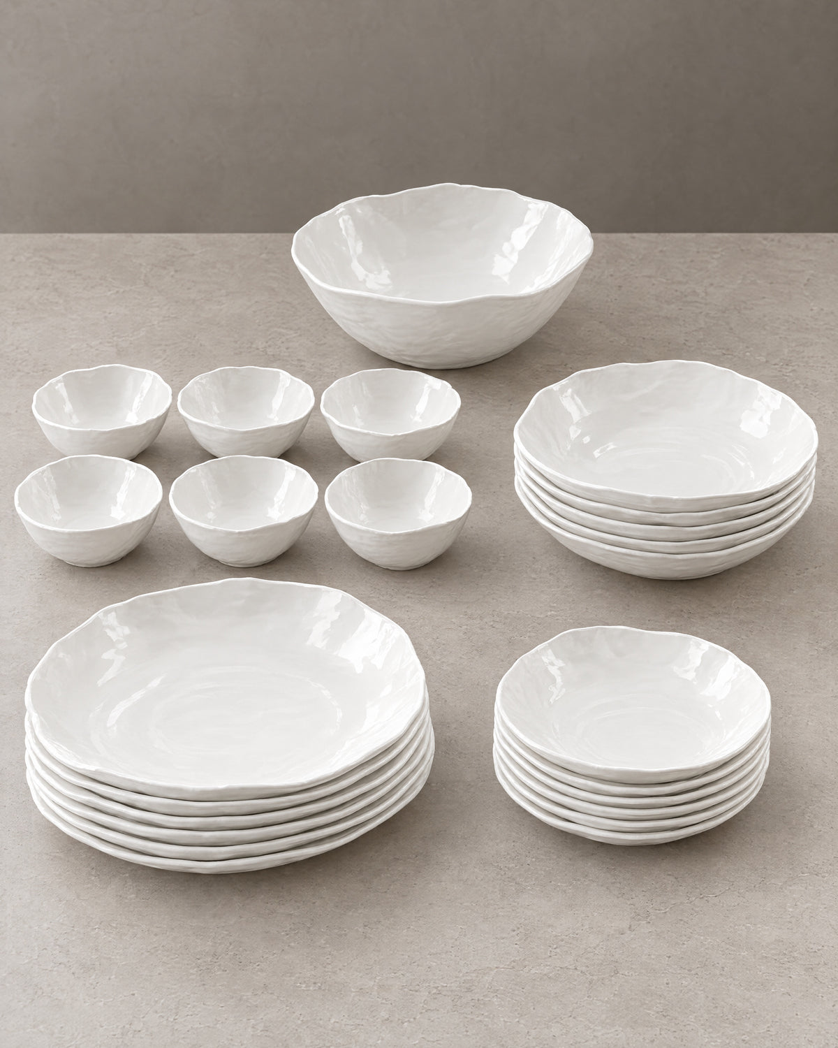 Atelier Geschirrset 25-teilig Weiß