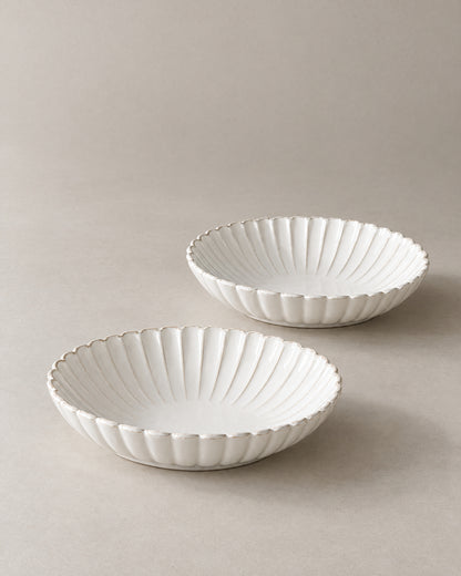 Bloomy Lotus Oval Servis Tabağı | 2 Adet | 23 cm