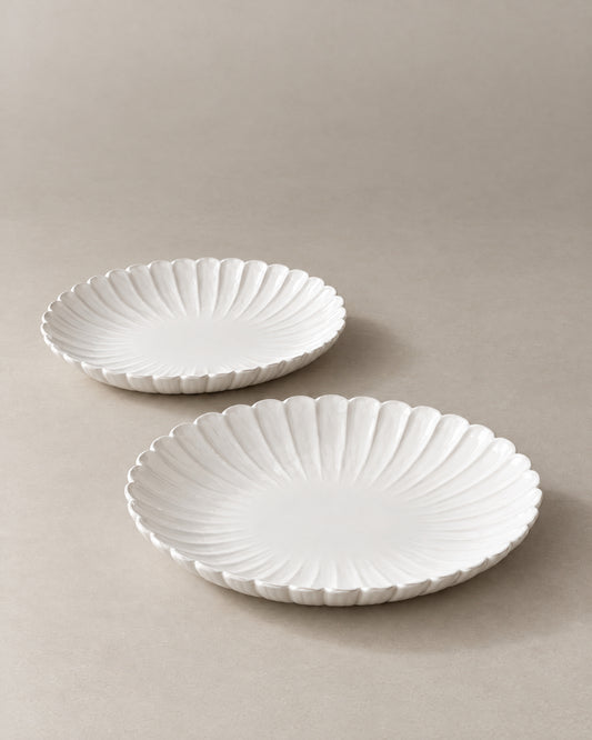 Bloomy Lotus ovalen serveerschaal | 2 adet | 30-36 cm