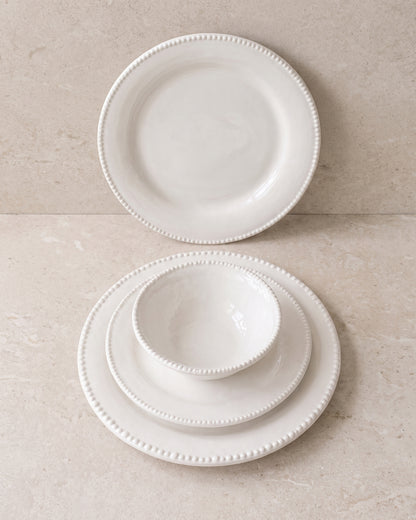 Pearly Geschirrset 24-teilig für 6 Personen – Weiß