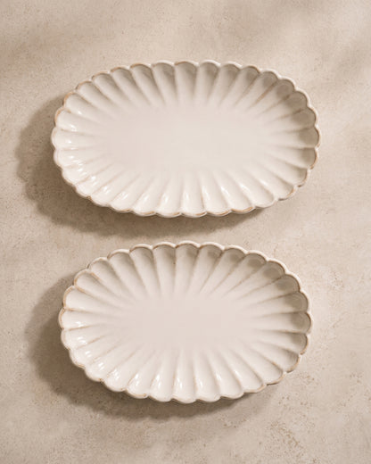 Bloomy Lotus Servierschale | 2 Stück | 23 x 12 cm