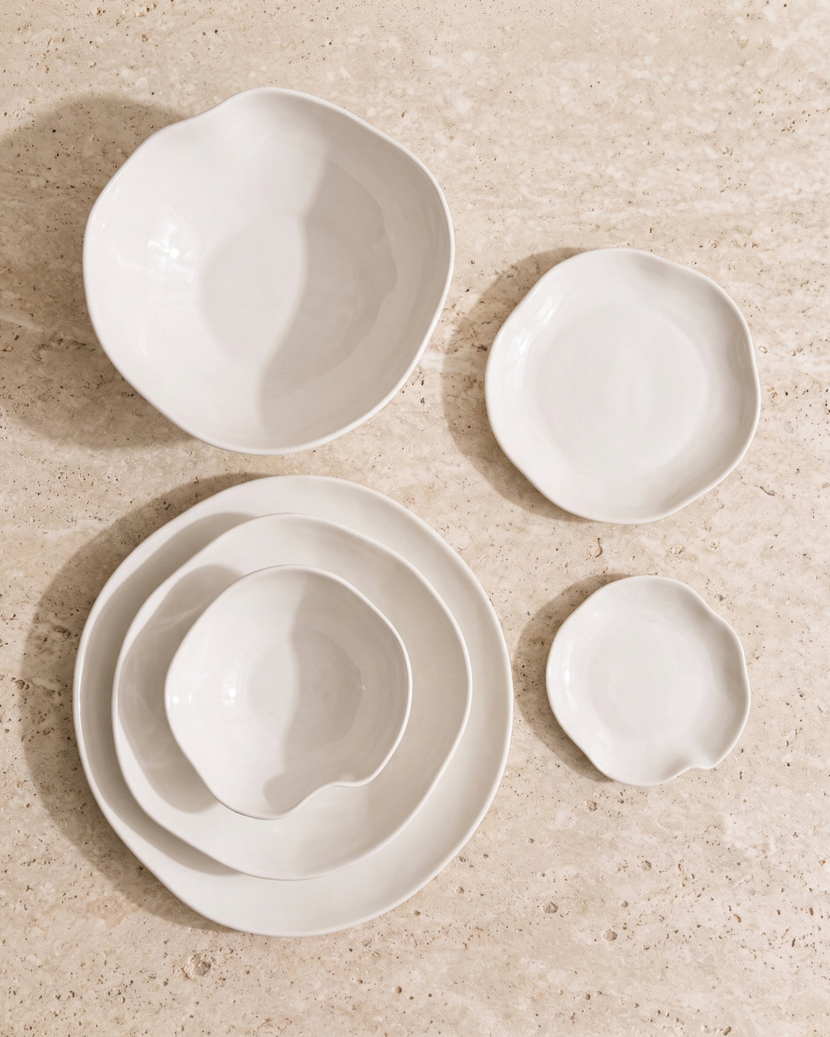 Bio-Essgeschirr-Set | weiß | 6 Personen