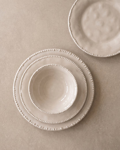 Pearly Geschirr-Set, 24-teilig für 6 Personen – Beige