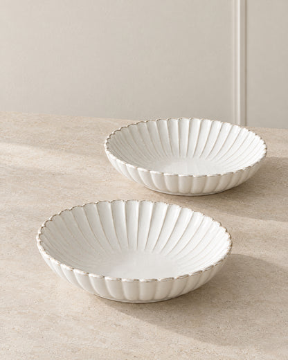 Bloomy Lotus Oval Servis Tabağı | 2 Adet | 23 cm