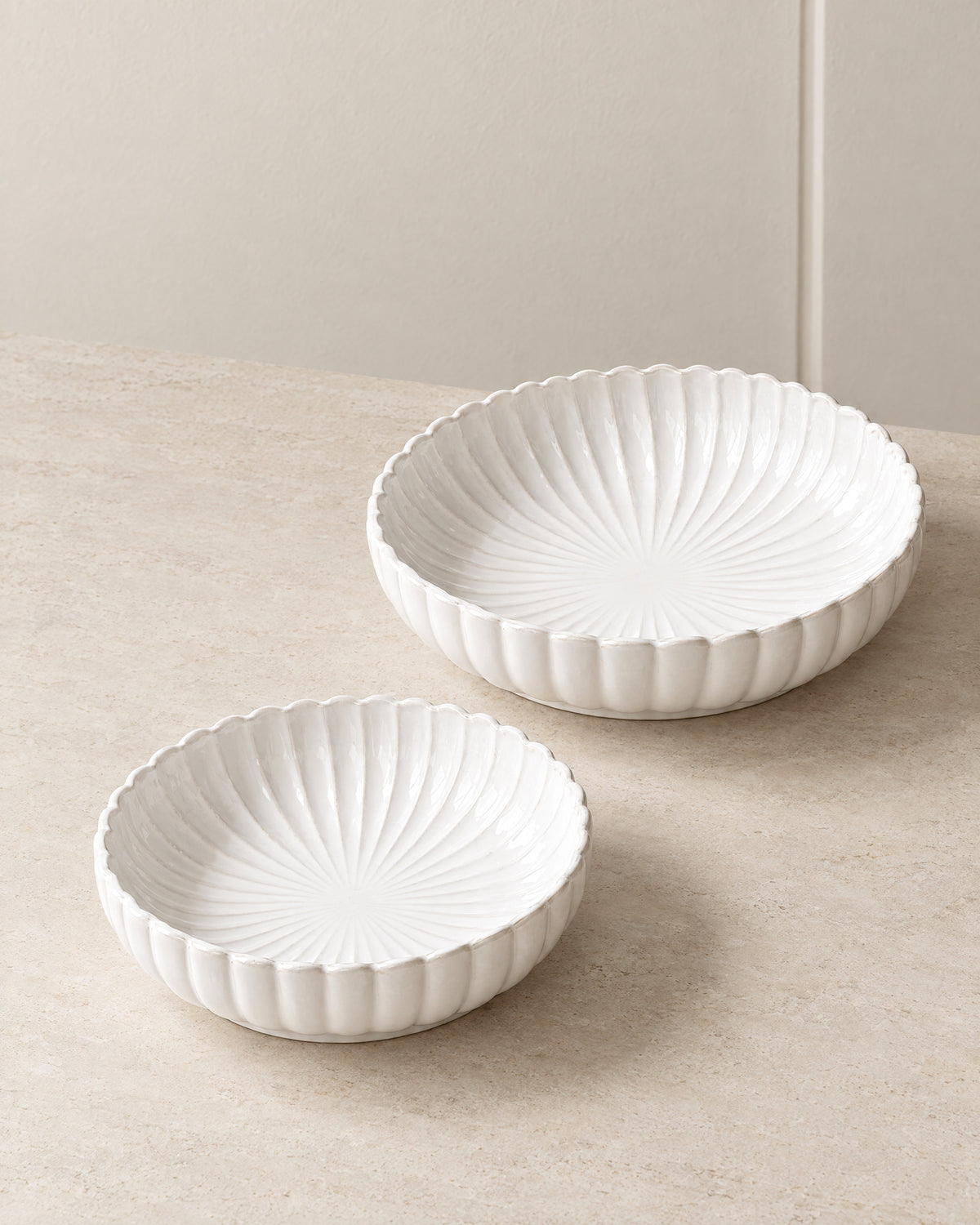 Bloomy Lotus Servierschale | 2 Stück | 24-28 cm