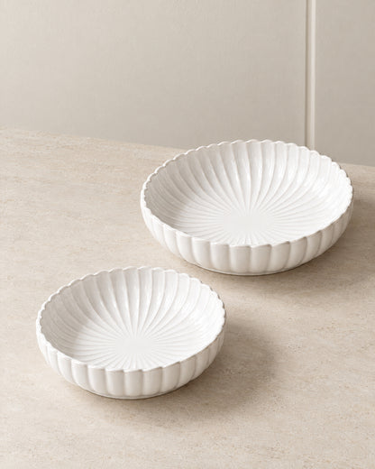 Bloomy Lotus Servierschale | 2 Stück | 24-28 cm