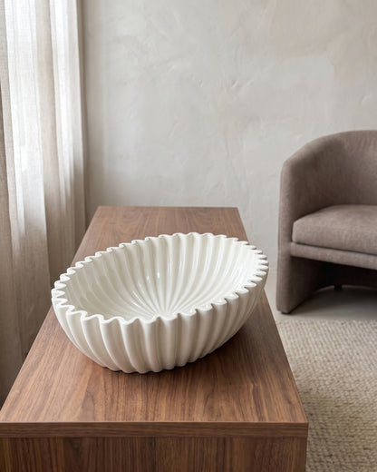 Floré – Ovale Decoratieve Schaal Wit