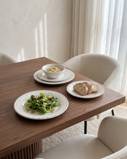Pearly Geschirrset 24-teilig für 6 Personen – Weiß