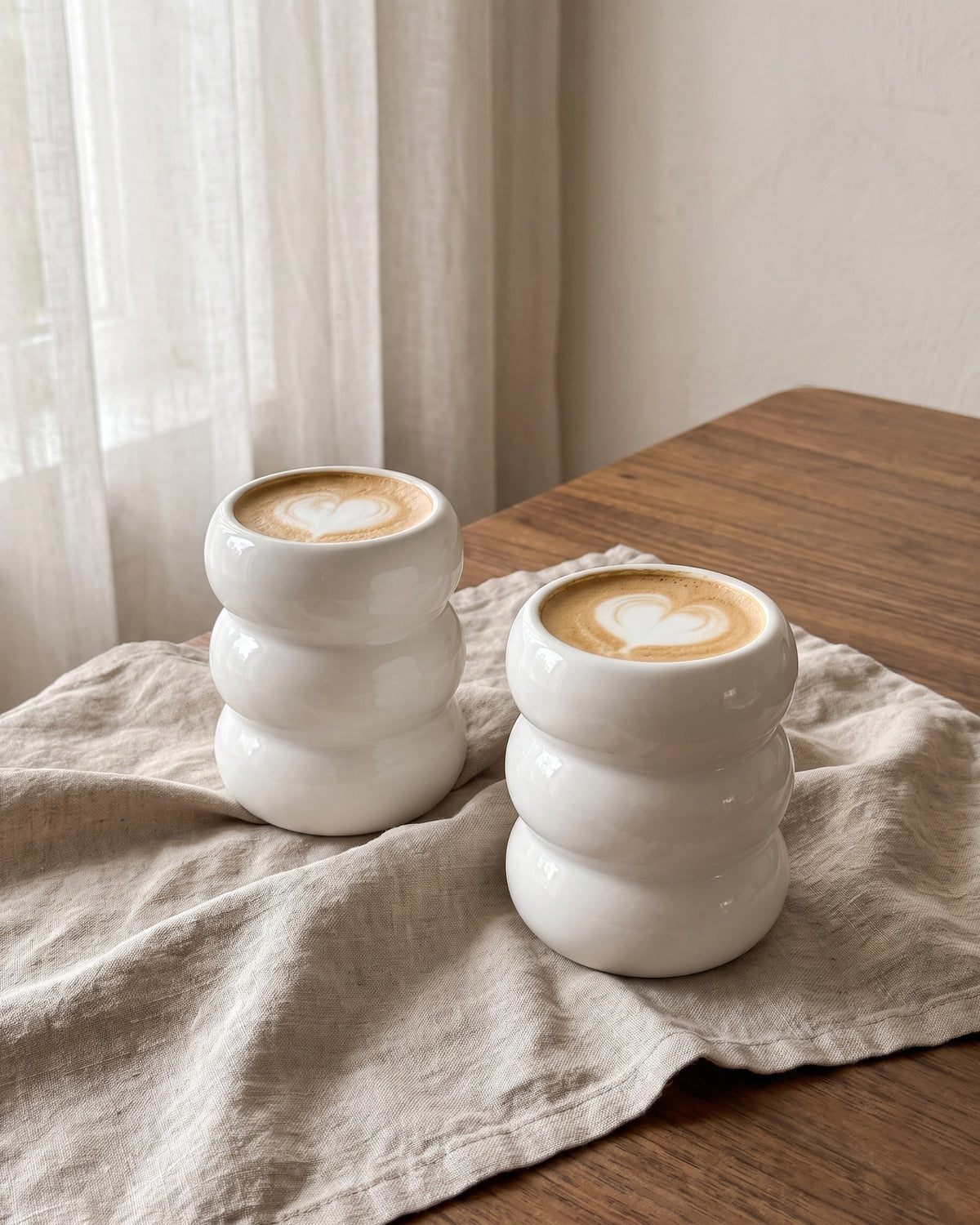 Wave Bubble Becher - Weiß - 2 Stück - 400ml
