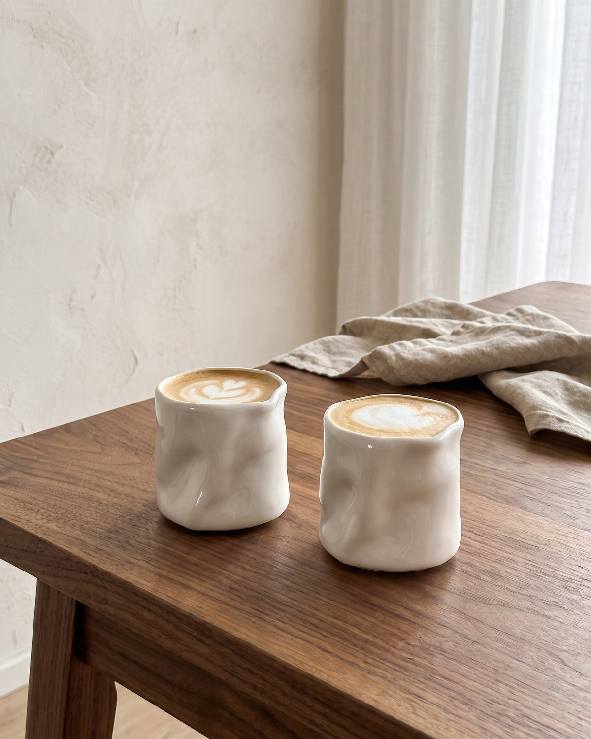 Diamond Wave Keramiktasse 2 Stück | Weiß