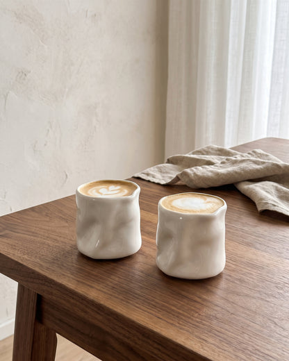Diamond Wave Keramiktasse 2 Stück | Weiß