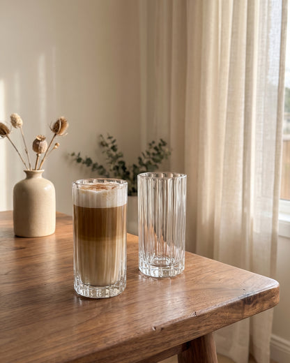 Luno çiçek tasarımlı içecek bardağı | 2 adet | 456 ml