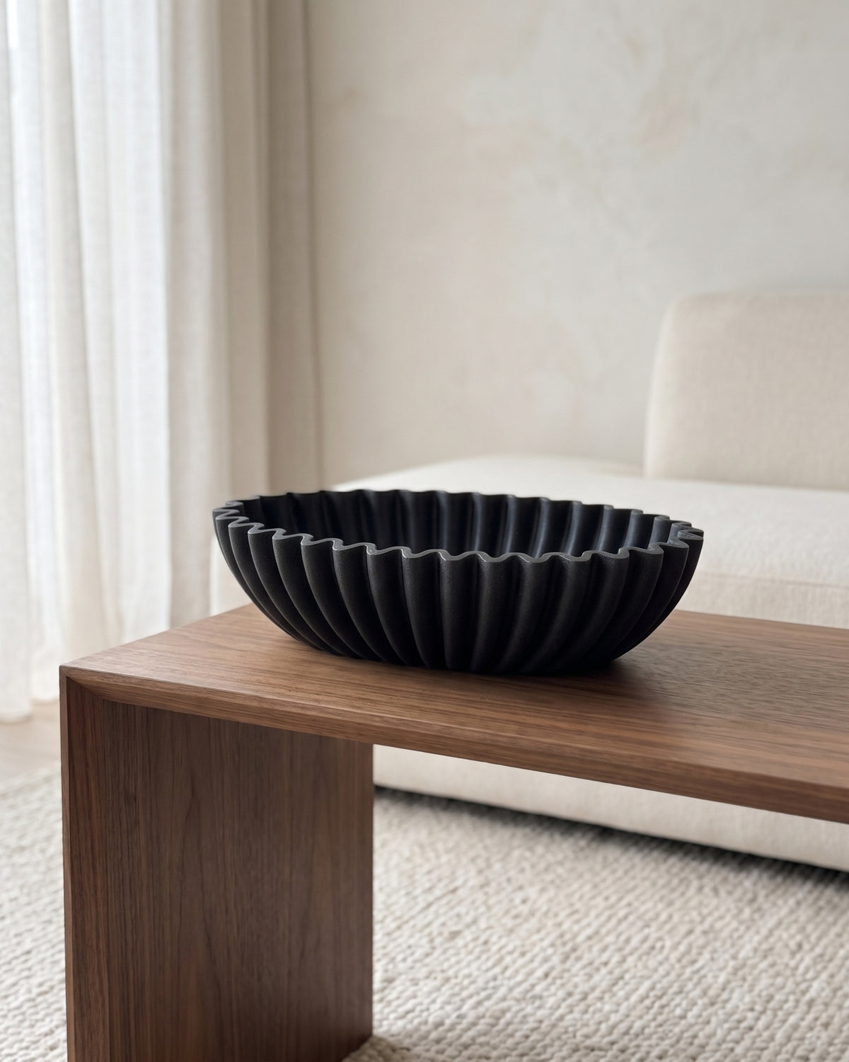 Floré – Ovale Decoratieve Schaal Zwart