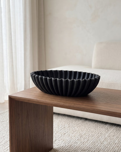 Floré – Ovale Decoratieve Schaal Zwart