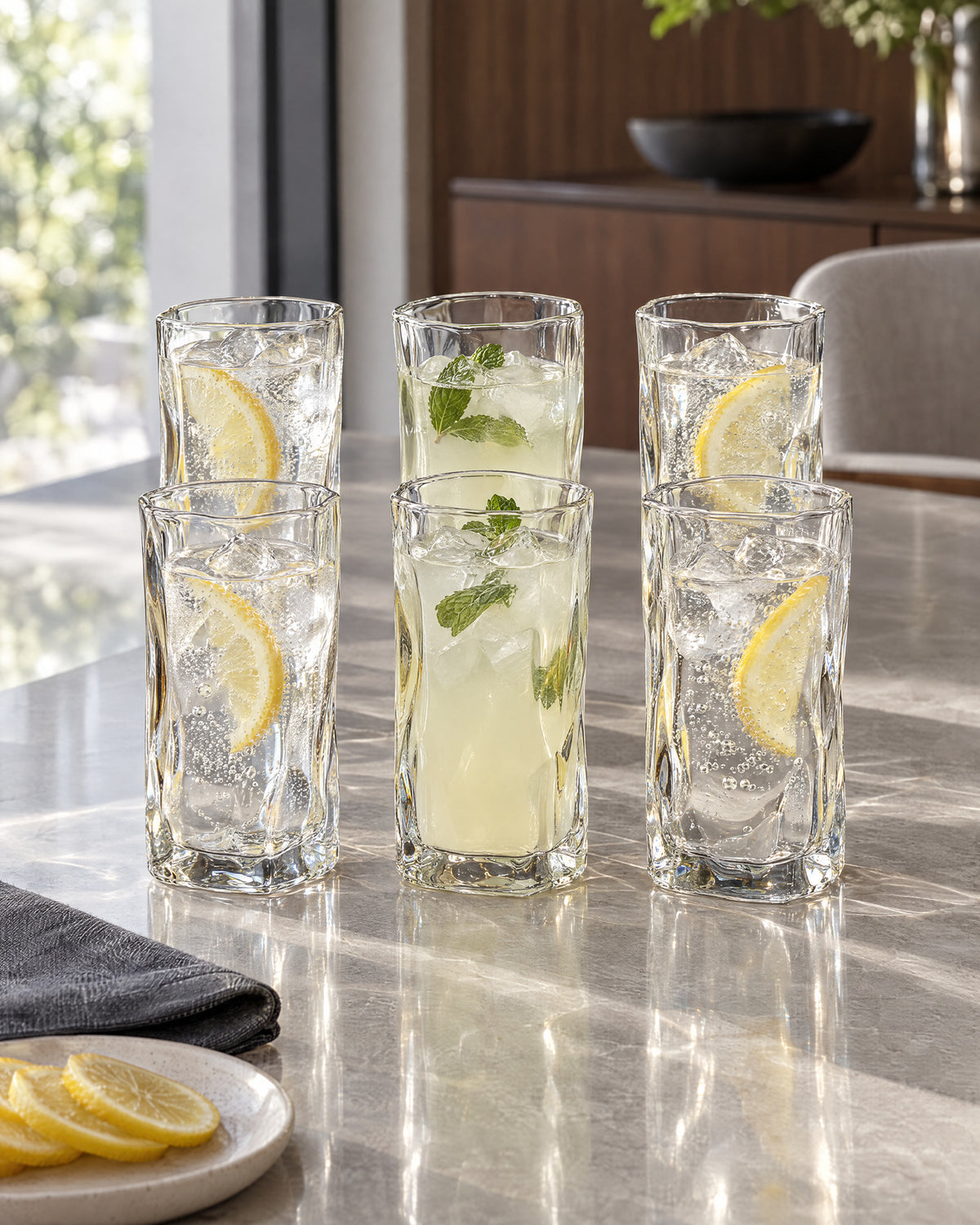 Diamantklare Longdrinkgläser