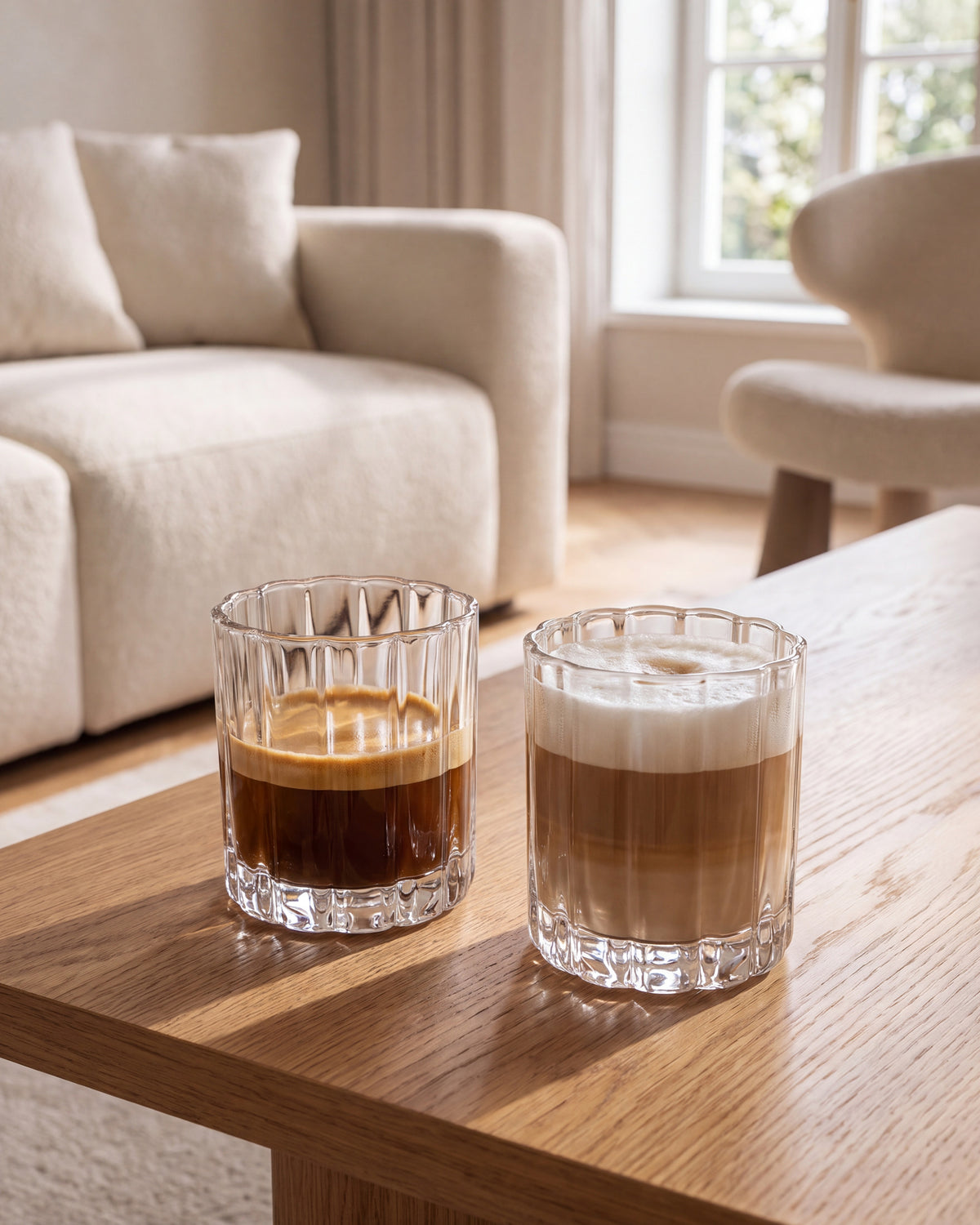 Luno Trinkglas im Blumendesign | 2 Stück | 220 ml