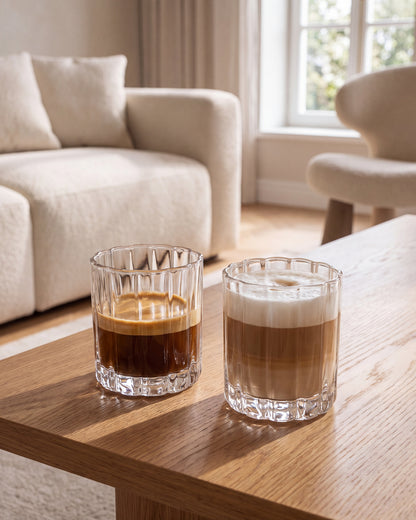 Luno Trinkglas im Blumendesign | 2 Stück | 220 ml