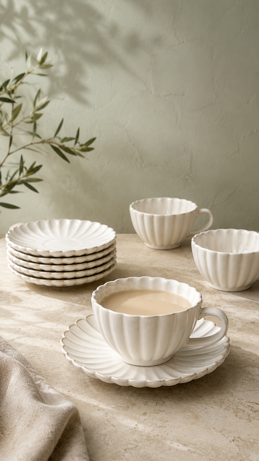 Bloomy 6 Kişilik 12 Parça Çay Fincan Takımı | 220 ml