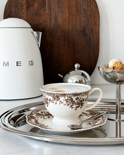 Vintage Kaffeeservice Braun 12-teilig