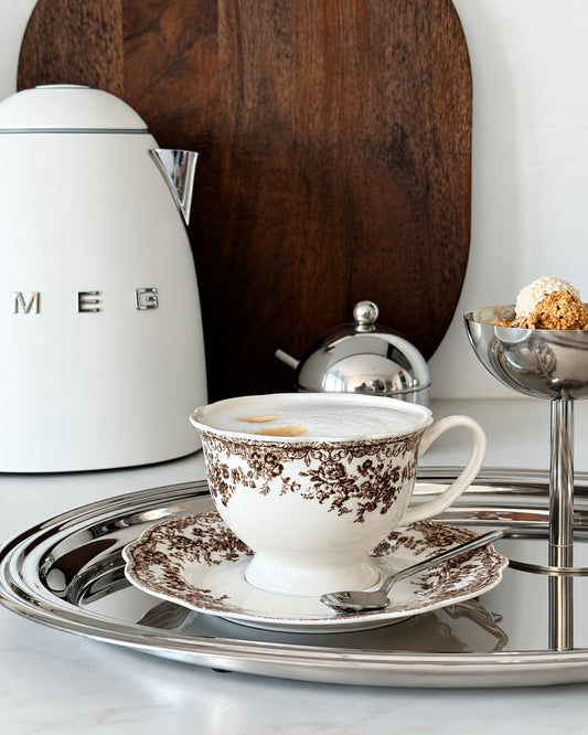 Vintage Kaffeeservice Braun 12-teilig