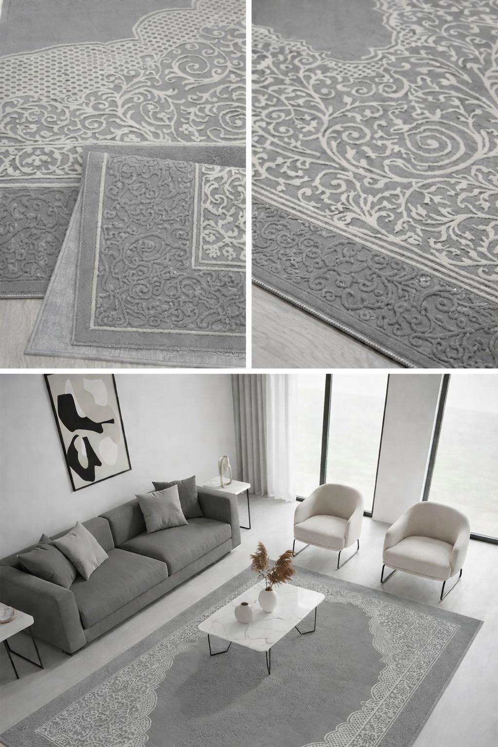 Zafiran Beige Grau Teppich
