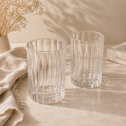 Luno Trinkglas im Blumendesign | 2 Stück | 300 ml
