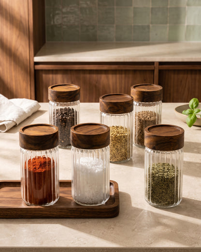 Space baharat kavanozları ribble | 6 adet | 11 cm