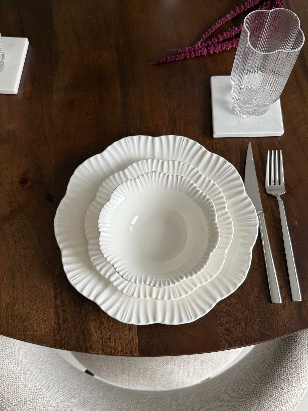 Bricard Bernis Service 25-teilig Weiß