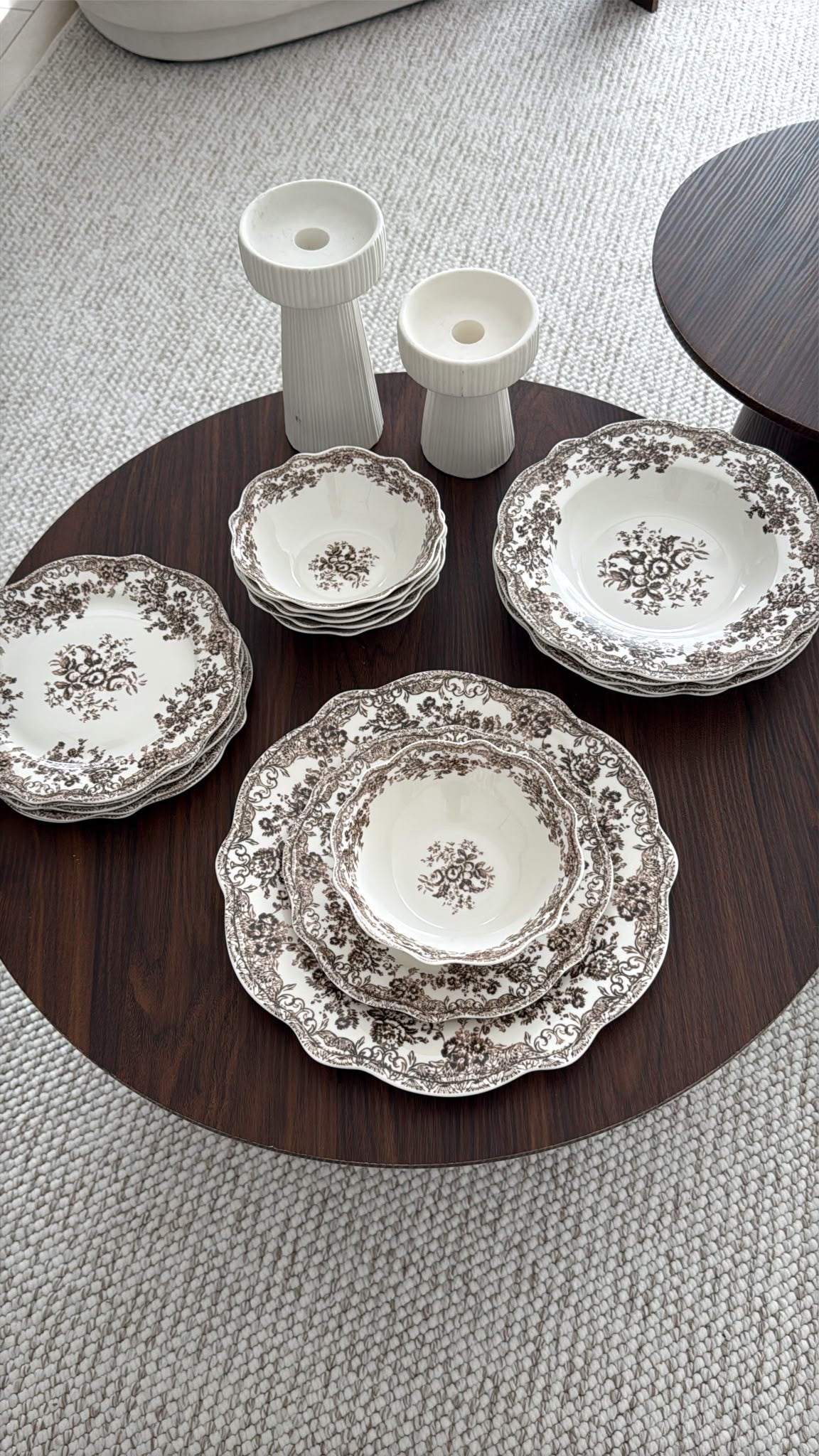 Vintage - Geschirrset - 25-teilig - Taupe